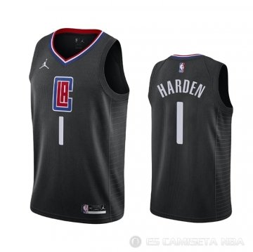 Camiseta James Harden #1 Los Angeles Clippers Statement 2021-22 Negro