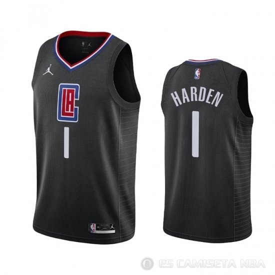 Camiseta James Harden #1 Los Angeles Clippers Statement 2021-22 Negro - Haga un click en la imagen para cerrar
