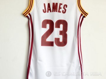 Camiseta James #23 Cleveland Cavaliers Mujer Blanco