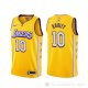 Camiseta Jared Dudley #10 Los Angeles Lakers Ciudad 2019-20 Amarillo