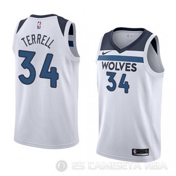Camiseta Jared Terrell #34 Minnesota Timberwolves Association 2018 Blanco