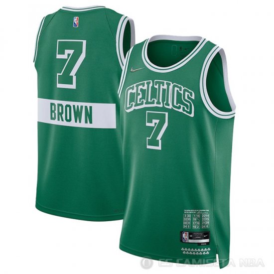 Camiseta Jaylen Brown NO 7 Boston Celtics Ciudad 2021-22 Verde - Haga un click en la imagen para cerrar