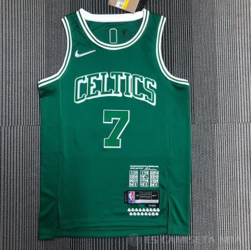 Camiseta Jaylen Brown NO 7 Boston Celtics Ciudad 2021-22 Verde