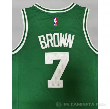 Camiseta Jaylen Brown NO 7 Boston Celtics Icon 2020-21 Verde