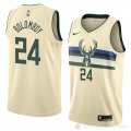 Camiseta Joel Bolomboy #24 Milwaukee Bucks Ciudad 2018 Crema