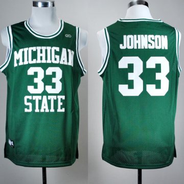 Camiseta Johnson #33 Michigan State Spartans NCAA Verde