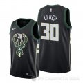 Camiseta Jon Leuer #30 Milwaukee Bucks Statement Negro
