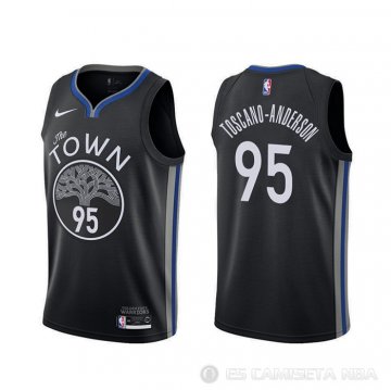 Camiseta Juan Toscano-Anderson #95 Golden State Warriors Ciudad Negro