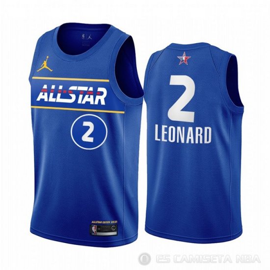 Camiseta Kawhi Leonard #2 All Star 2021 Los Angeles Clippers Azul - Haga un click en la imagen para cerrar