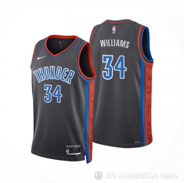 Camiseta Kenrich Williams #34 Oklahoma City Thunder Ciudad 2022-23 Gris