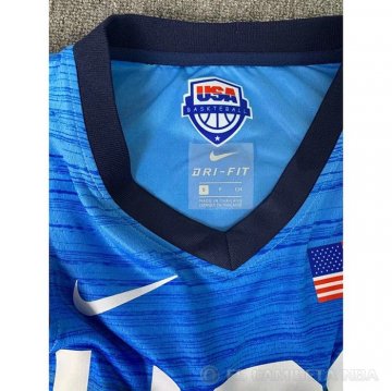 Camiseta Kevin Durant NO 7 USA 2021 Azul