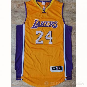 Camiseta Kobe Bryant NO 24 Los Angeles Lakers Amarillo