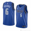 Camiseta Kristaps Porzingis #6 Dallas Mavericks Icon 2018 Azul
