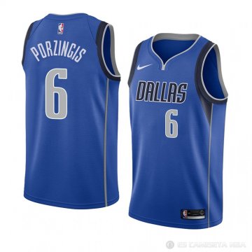 Camiseta Kristaps Porzingis #6 Dallas Mavericks Icon 2018 Azul
