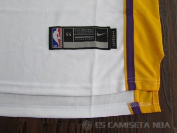 Camiseta Kuzma #0 Los Angeles Lakers Autentico 2017-18 Blanco