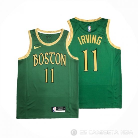Camiseta Kyrie Irving #11 Boston Celtics Ciudad Verde - Haga un click en la imagen para cerrar