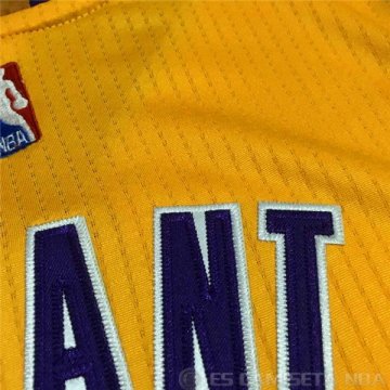 Camiseta Lakers Bryant Autentico #24 Amarillo