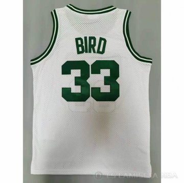 Camiseta Larry Bird NO 33 Boston Celtics Mitchell & Ness 1985-86 Blanco