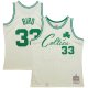Camiseta Larry Bird #33 Boston Celtics Mitchell & Ness Chainstitch Crema