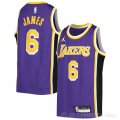 Camiseta LeBron James #6 Los Angeles Lakers Nino Statement Violeta