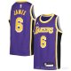 Camiseta LeBron James #6 Los Angeles Lakers Nino Statement Violeta