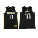 Camiseta Luka Doncic NO 77 Golden Edition Dallas Mavericks 2020-21 Negro