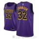 Camiseta Magic Johnson #32 Los Angeles Lakers Ciudad 2018 Violeta
