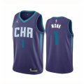 Camiseta Malik Monk NO 2 Charlotte Hornets Statement Edition Violeta