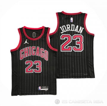 Camiseta Michael Jordan #23 Chicago Bulls Statement 2020-21 Negro