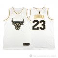 Camiseta Michael Jordan #23 Golden Edition Chicago Bulls Blanco