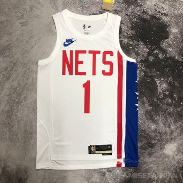 Camiseta Mikal Bridges #1 Brooklyn Nets Classic 2022-23 Blanco