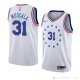 Camiseta Mike Muscala #31 Philadelphia 76ers Earned 2018-19 Blanco