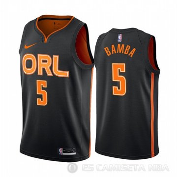 Camiseta Mohamed Bamba #5 Orlando Magic Ciudad Edition Negro2