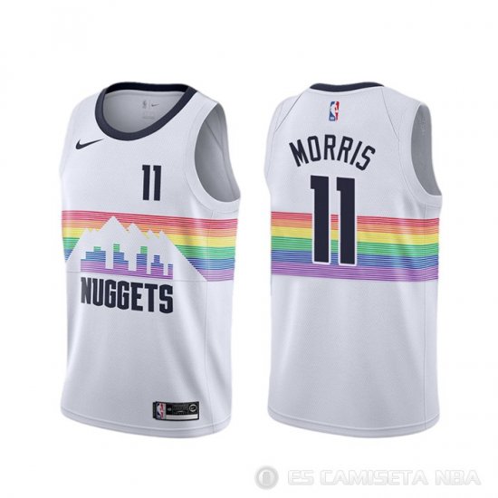 Camiseta Monte Morris #11 Denver Nuggets Ciudad Blanco - Haga un click en la imagen para cerrar