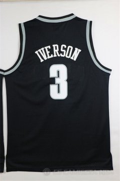 Camiseta Georgetown Iverson #3 NCAA Negro