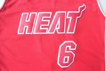 Camiseta James #6 Heats 2012 Navidad Rojo