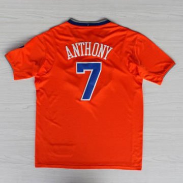 Camiseta Anthony #7 Knicks 2013 Navidad Naranja