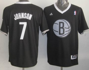 Camiseta Johnson #7 Nets 2013 Navidad Negro