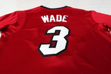 Camiseta Wade #3 Heats 2013 Navidad Rojo