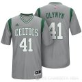 Camiseta Olynya #41 Boston Celtics Manga Corta Gris