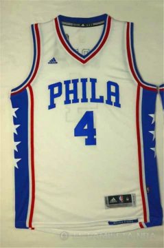 Camiseta Phila Noel #4 Philadelphia 76ers Blanco