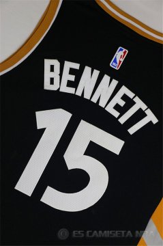 Camiseta Bennett #15 Toronto Raptors Negro Oro