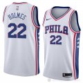 Camiseta Richaun Holmes #22 Philadelphia 76ers Association 2018 Blanco