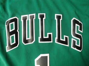 Camiseta Rose #1 Chicago Bulls Verde