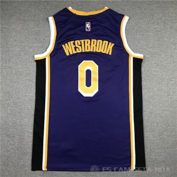 Camiseta Russell Westbrook #0 Los Angeles Lakers Statement 2021-22 Violeta