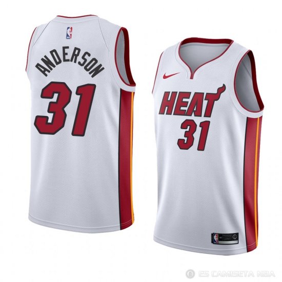 Camiseta Ryan Anderson #31 Miami Heat Association 2018 Blanco - Haga un click en la imagen para cerrar