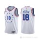 Camiseta Shake Milton #18 Philadelphia 76ers Earned Blanco