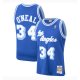 Camiseta Shaquille O'Neal NO 34 Los Angeles Lakers Retro 1996-97 Azul