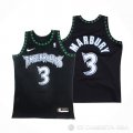 Camiseta Stephen Marbury NO 3 Minnesota Timberwolves Classic Negro