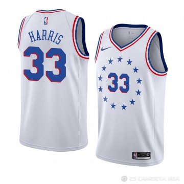Camiseta Tobias Harris #33 Philadelphia 76ers Earned 2018-19 Blanco
